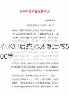 心术观后感,心术观后感500字