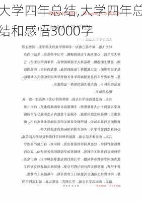 大学四年总结,大学四年总结和感悟3000字-第2张图片-安安范文网