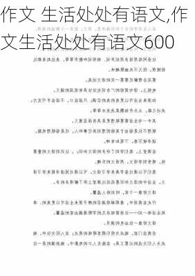 作文 生活处处有语文,作文生活处处有语文600-第2张图片-安安范文网