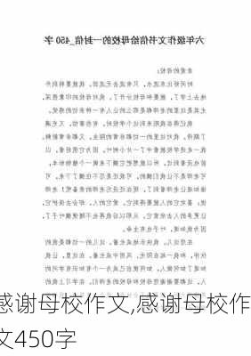 感谢母校作文,感谢母校作文450字-第3张图片-安安范文网