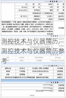 测控技术与仪器简历,测控技术与仪器简历参考-第3张图片-安安范文网