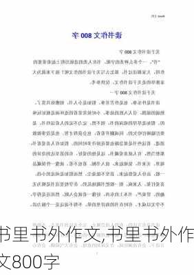 书里书外作文,书里书外作文800字-第3张图片-安安范文网