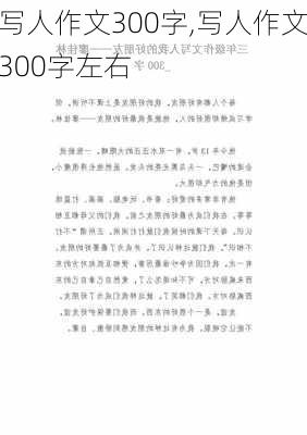 写人作文300字,写人作文300字左右-第2张图片-安安范文网