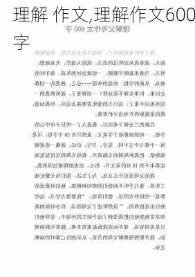 理解 作文,理解作文600字-第2张图片-安安范文网