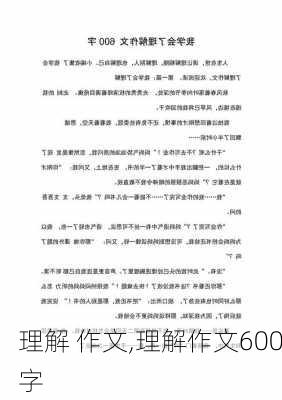 理解 作文,理解作文600字-第1张图片-安安范文网