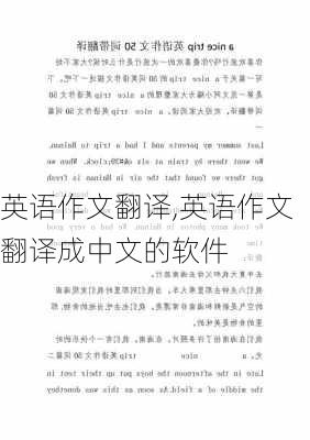 英语作文翻译,英语作文翻译成中文的软件-第2张图片-安安范文网