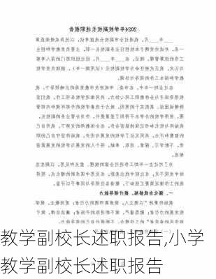 教学副校长述职报告,小学教学副校长述职报告-第1张图片-安安范文网