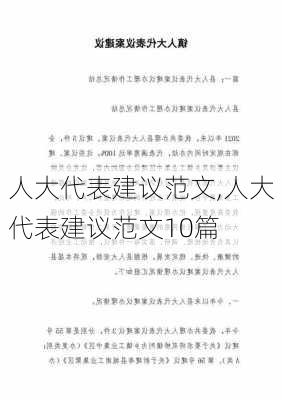 人大代表建议范文,人大代表建议范文10篇