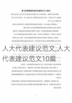 人大代表建议范文,人大代表建议范文10篇-第3张图片-安安范文网