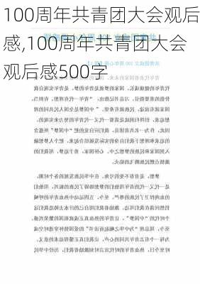 100周年共青团大会观后感,100周年共青团大会观后感500字