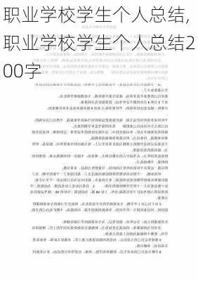 职业学校学生个人总结,职业学校学生个人总结200字-第2张图片-安安范文网