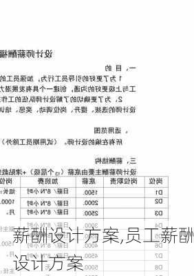 薪酬设计方案,员工薪酬设计方案-第2张图片-安安范文网