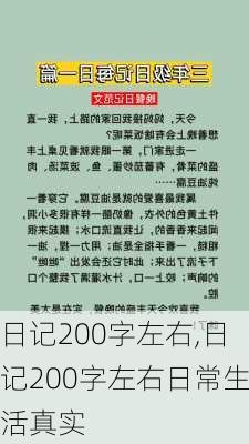 日记200字左右,日记200字左右日常生活真实-第1张图片-安安范文网