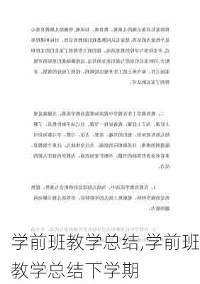 学前班教学总结,学前班教学总结下学期-第2张图片-安安范文网