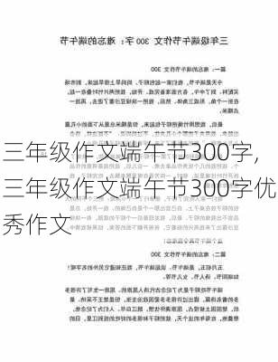 三年级作文端午节300字,三年级作文端午节300字优秀作文-第2张图片-安安范文网