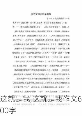 这就是我,这就是我作文600字-第3张图片-安安范文网