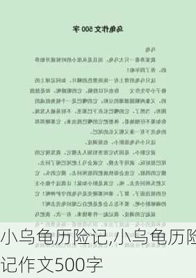 小乌龟历险记,小乌龟历险记作文500字-第2张图片-安安范文网