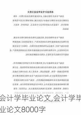 会计学毕业论文,会计学毕业论文8000字-第3张图片-安安范文网