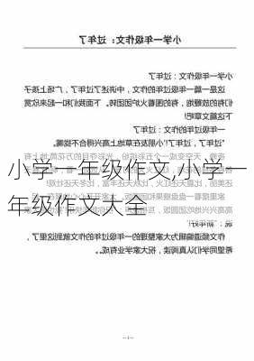 小学一年级作文,小学一年级作文大全-第3张图片-安安范文网