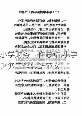 小学财务工作总结,小学财务工作总结范文-第1张图片-安安范文网