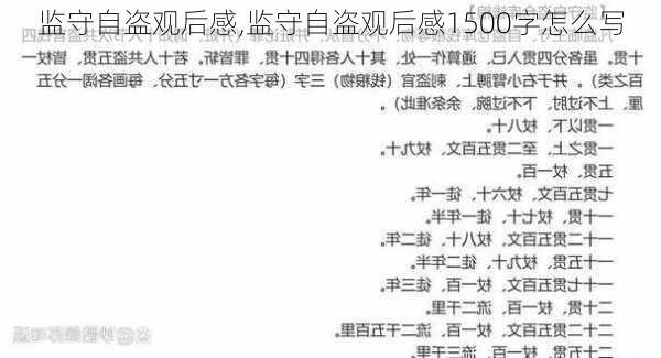 监守自盗观后感,监守自盗观后感1500字怎么写-第3张图片-安安范文网