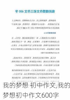 我的梦想 初中作文,我的梦想初中作文600字-第2张图片-安安范文网