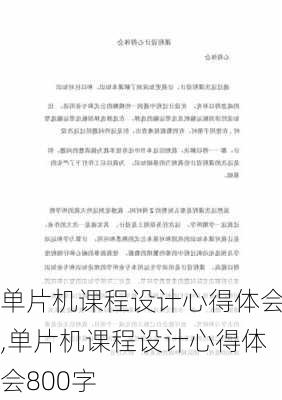 单片机课程设计心得体会,单片机课程设计心得体会800字-第3张图片-安安范文网