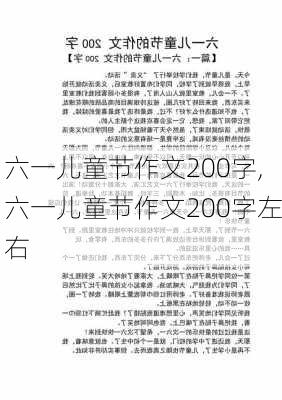 六一儿童节作文200字,六一儿童节作文200字左右-第3张图片-安安范文网