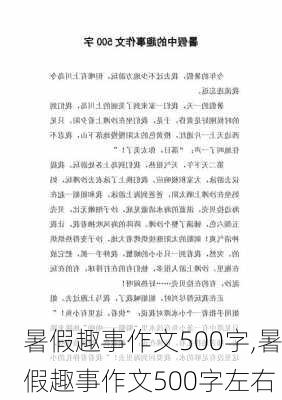 暑假趣事作文500字,暑假趣事作文500字左右-第3张图片-安安范文网