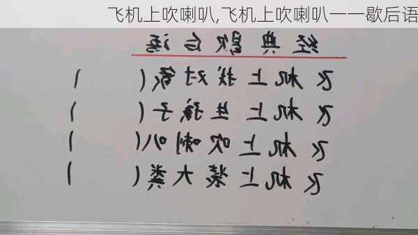 飞机上吹喇叭,飞机上吹喇叭一一歇后语-第3张图片-安安范文网