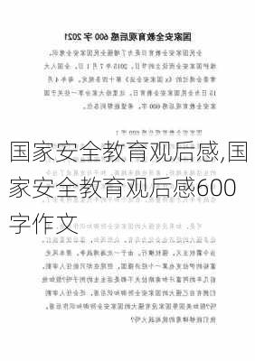 国家安全教育观后感,国家安全教育观后感600字作文-第1张图片-安安范文网