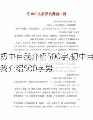 初中自我介绍500字,初中自我介绍500字男-第3张图片-安安范文网