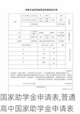 国家助学金申请表,普通高中国家助学金申请表-第3张图片-安安范文网