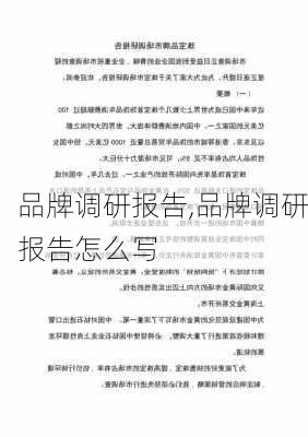 品牌调研报告,品牌调研报告怎么写-第2张图片-安安范文网