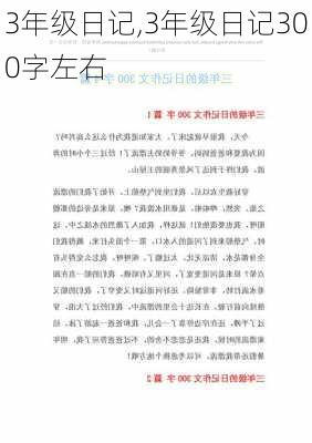 3年级日记,3年级日记300字左右-第1张图片-安安范文网