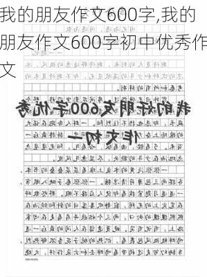 我的朋友作文600字,我的朋友作文600字初中优秀作文